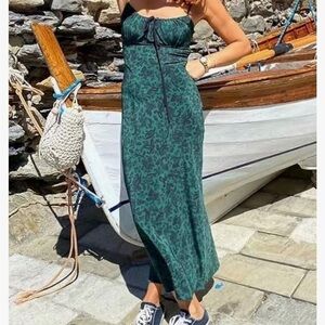 Green Floral Maxi Dress